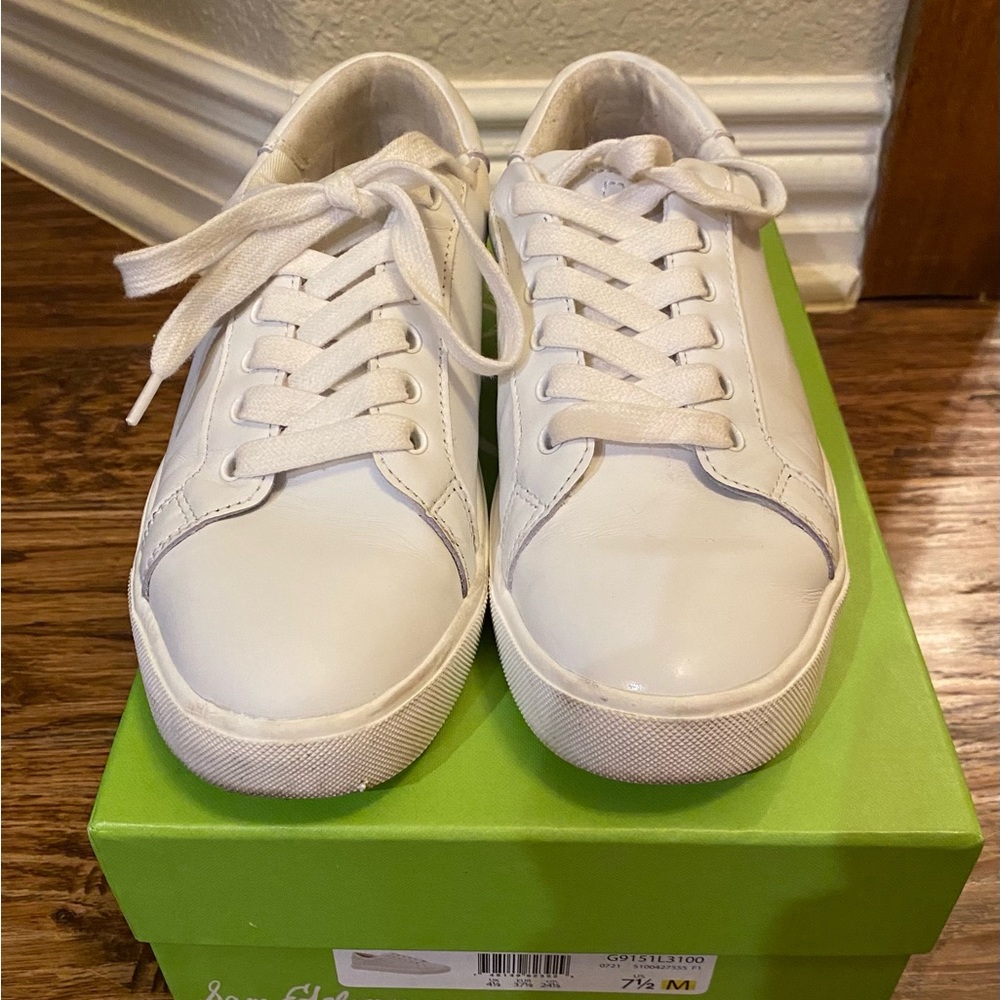 White Sam Edelman sneakers. So cute!